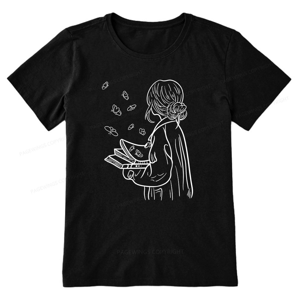 Pagewings A Girl Who Loves To Read Unisex Classic T-shirt