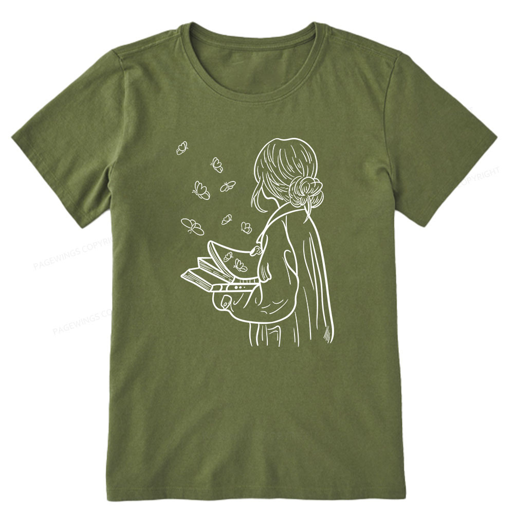 Pagewings A Girl Who Loves To Read Unisex Classic T-shirt