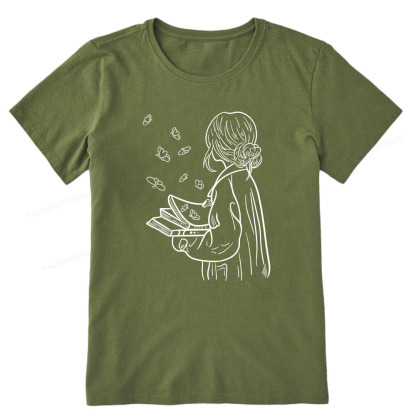 Pagewings A Girl Who Loves To Read Unisex Classic T-shirt