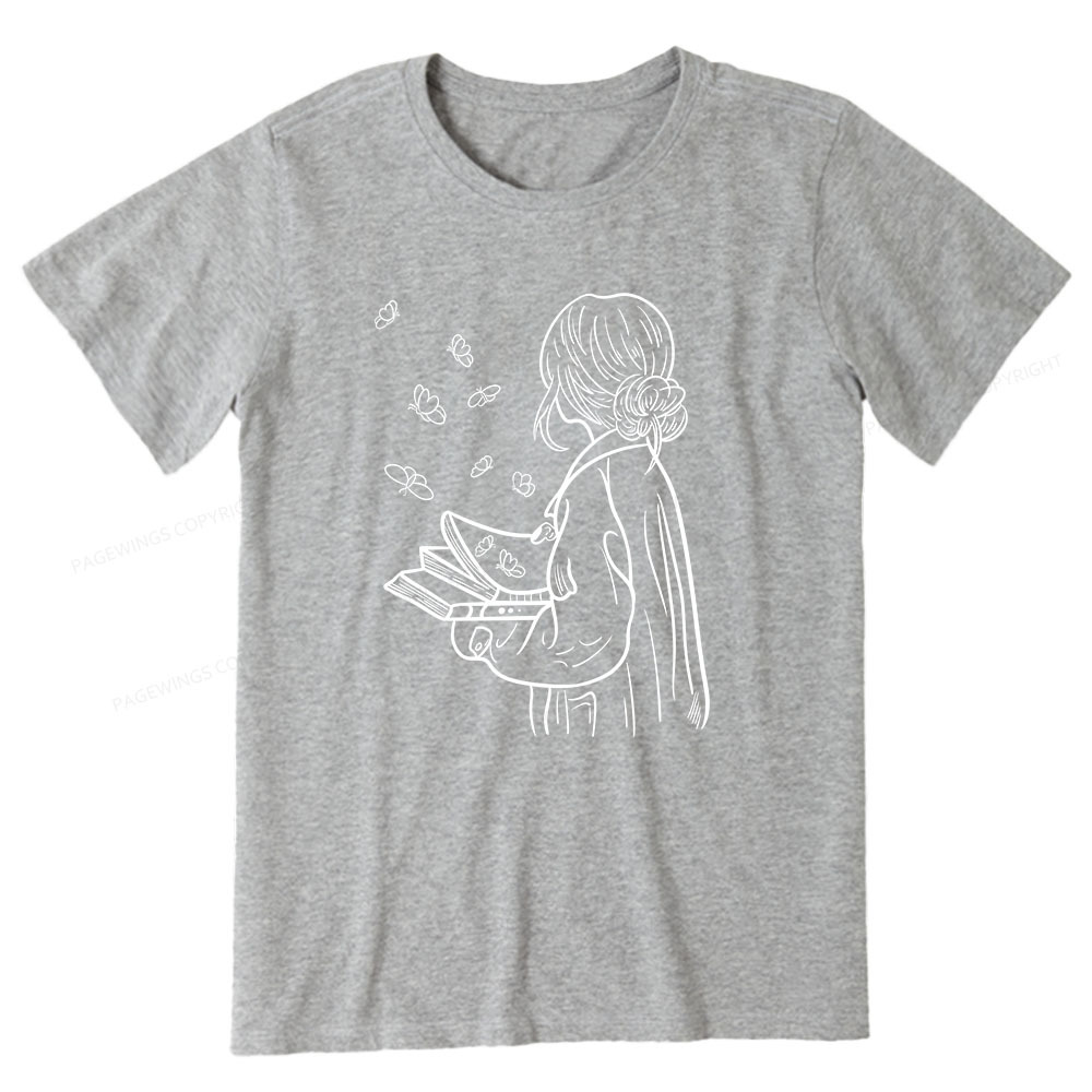 Pagewings A Girl Who Loves To Read Unisex Classic T-shirt