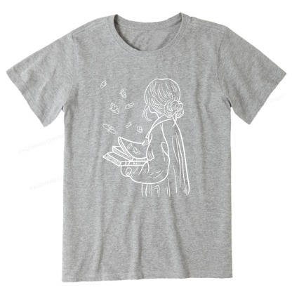 Pagewings A Girl Who Loves To Read Unisex Classic T-shirt