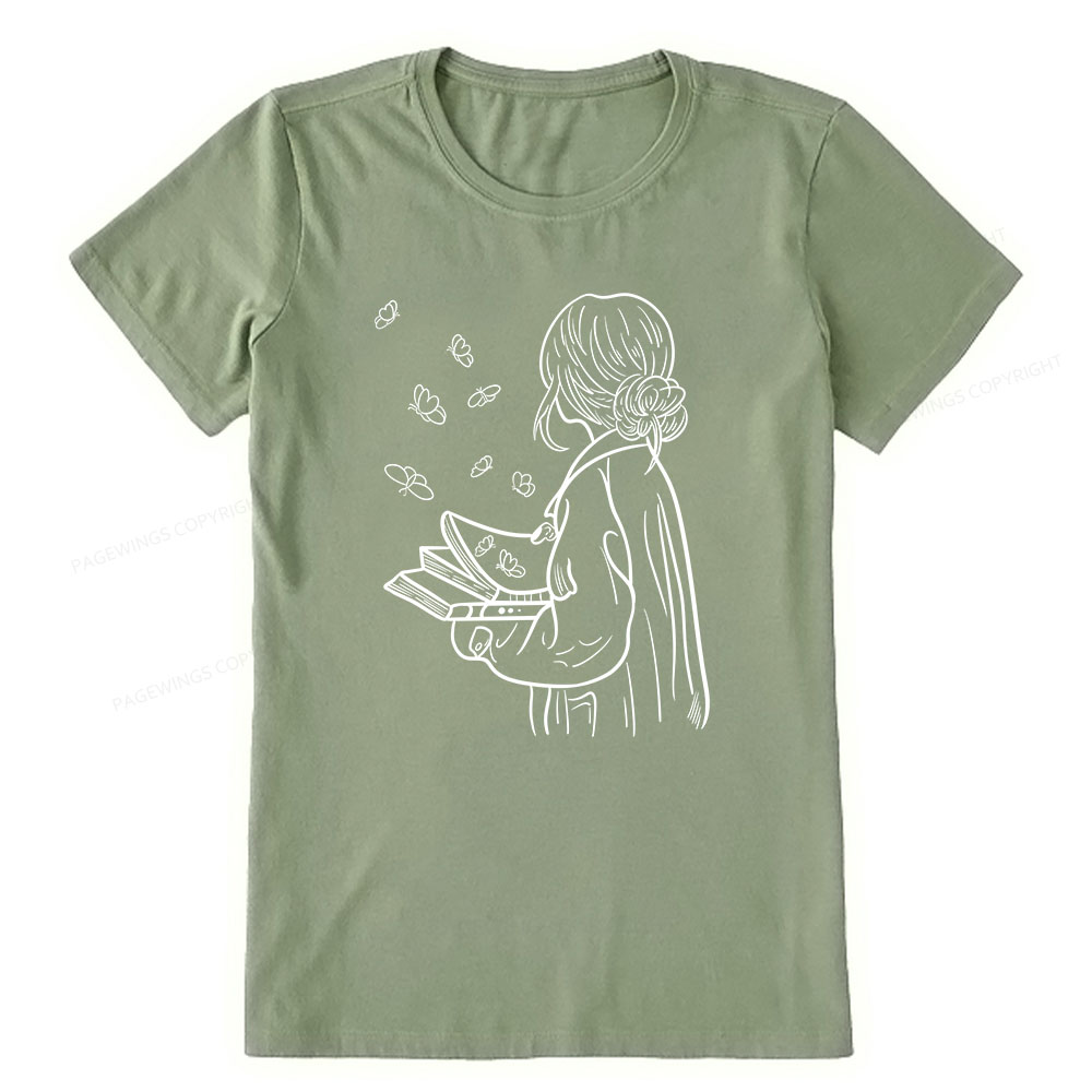 Pagewings A Girl Who Loves To Read Unisex Classic T-shirt