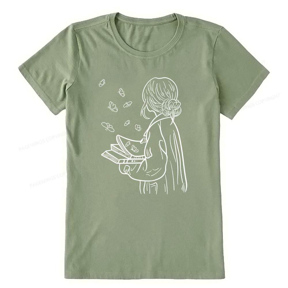 Pagewings A Girl Who Loves To Read Unisex Classic T-shirt