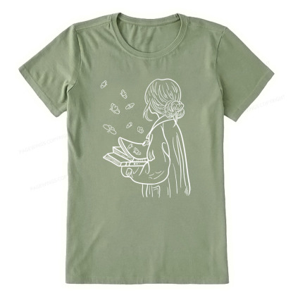Pagewings A Girl Who Loves To Read Unisex Classic T-shirt