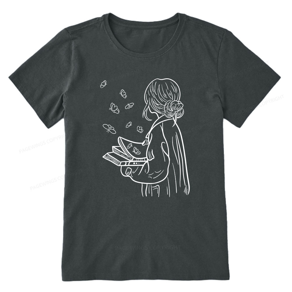 Pagewings A Girl Who Loves To Read Unisex Classic T-shirt