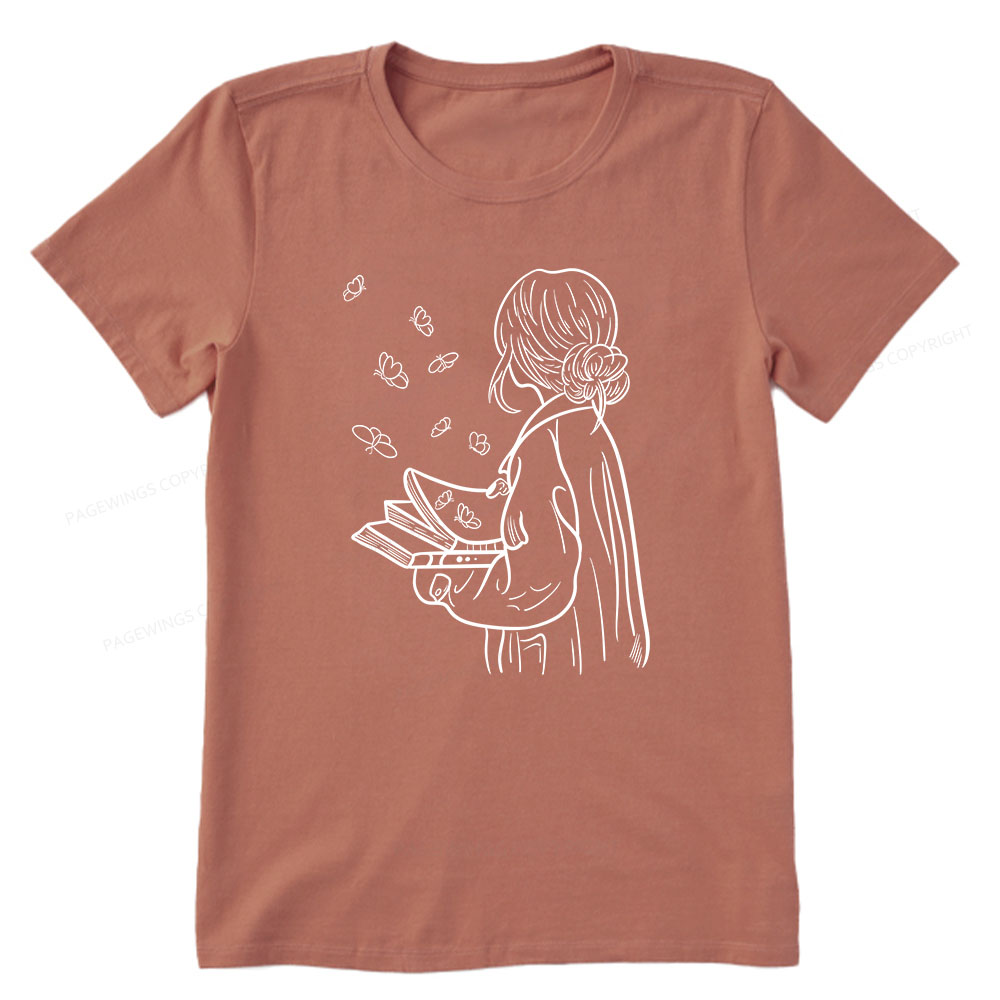 Pagewings A Girl Who Loves To Read Unisex Classic T-shirt