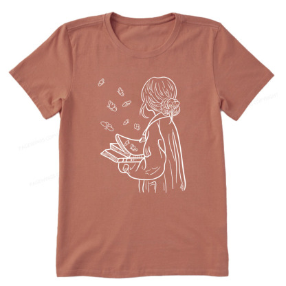 Pagewings A Girl Who Loves To Read Unisex Classic T-shirt