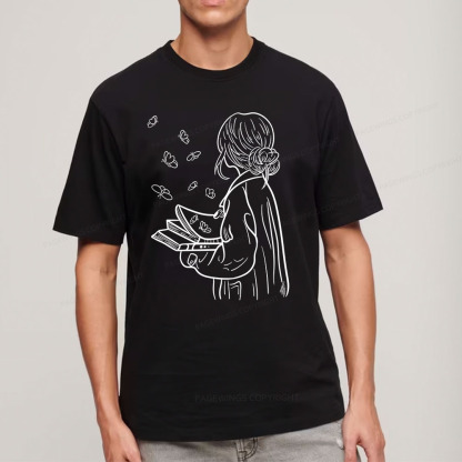 Pagewings A Girl Who Loves To Read Unisex Classic T-shirt