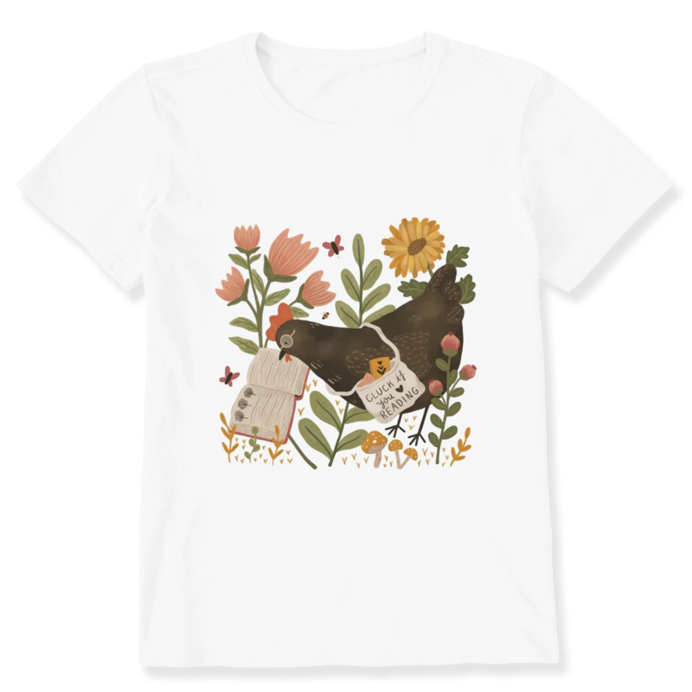 Pagewings Chicken Reading a Book Unisex Classic T-shirt