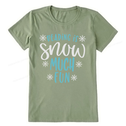 Pagewings Reading Is Snow Much Fun Unisex Classic T-shirt