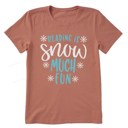 Pagewings Reading Is Snow Much Fun Unisex Classic T-shirt