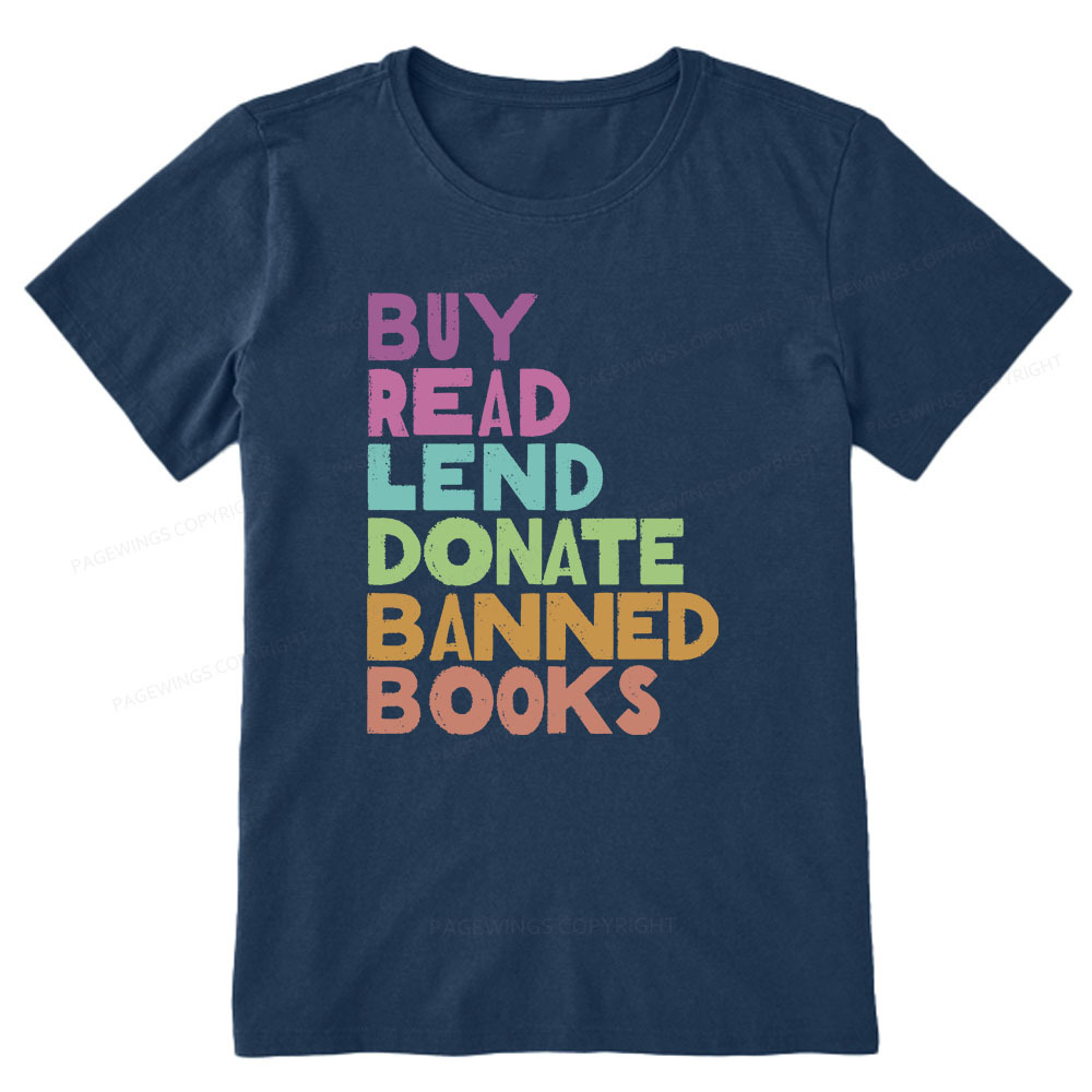 Pagewings Buy Read Lend Donate Banned Books Unisex Classic T-shirt