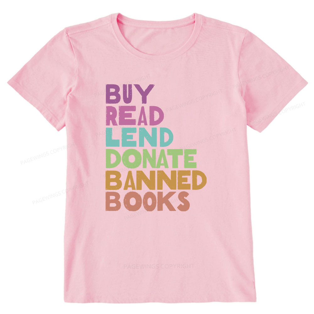 Pagewings Buy Read Lend Donate Banned Books Unisex Classic T-shirt