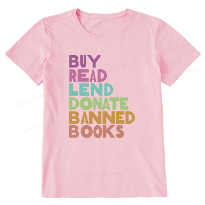 Pagewings Buy Read Lend Donate Banned Books Unisex Classic T-shirt