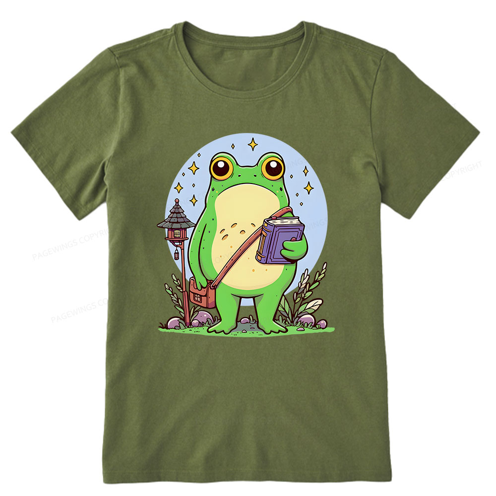 Pagewings Frog Reading Book Unisex Classic T-shirt