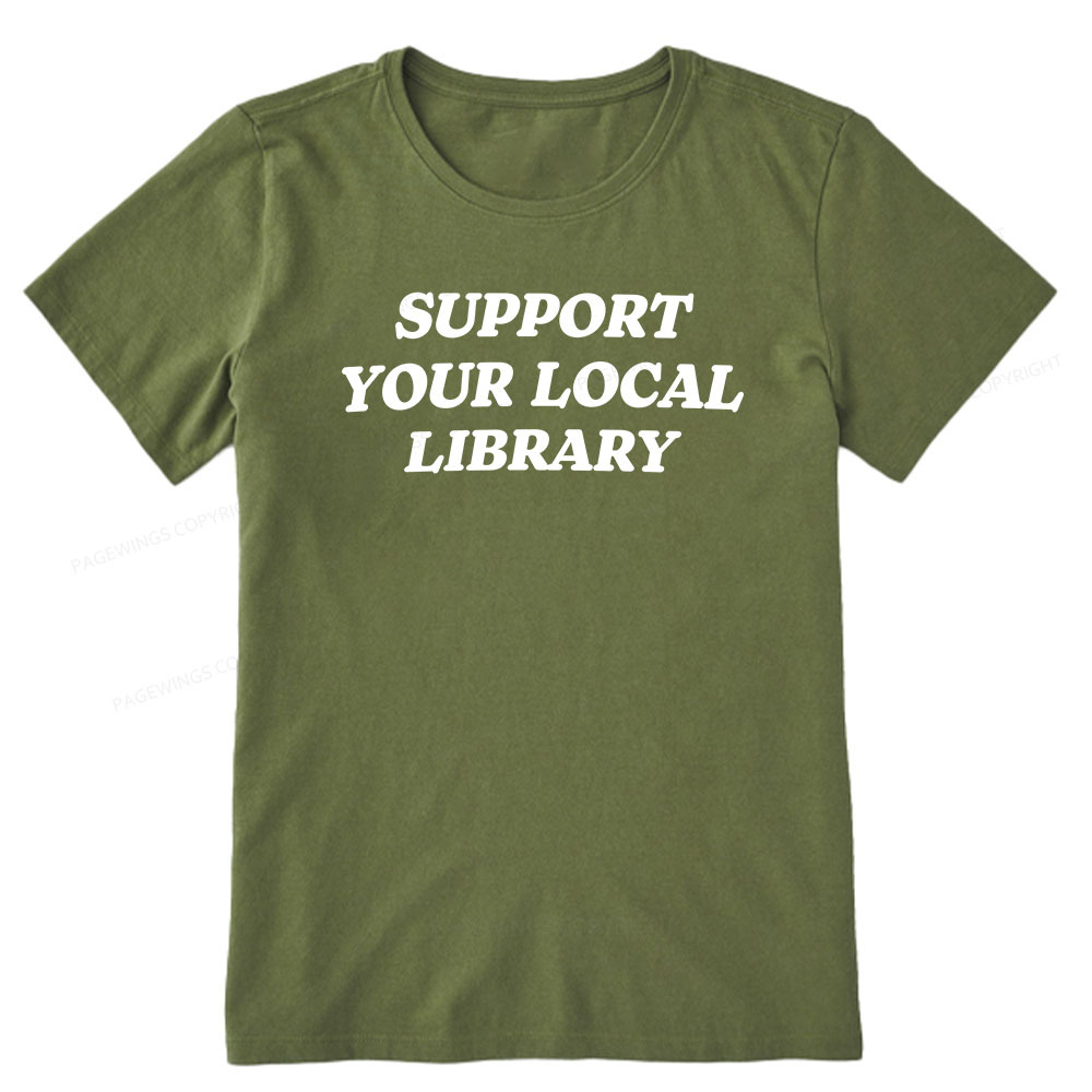 Pagewings Support Your Local Library Unisex Classic T-shirt