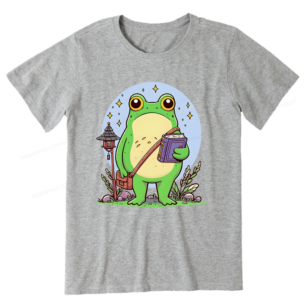 Pagewings Frog Reading Book Unisex Classic T-shirt