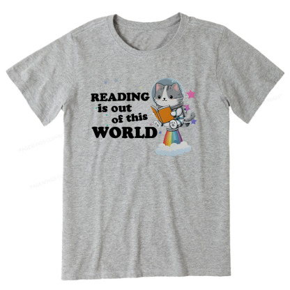 Pagewings Cat Reading in Space Unisex Classic T-shirt