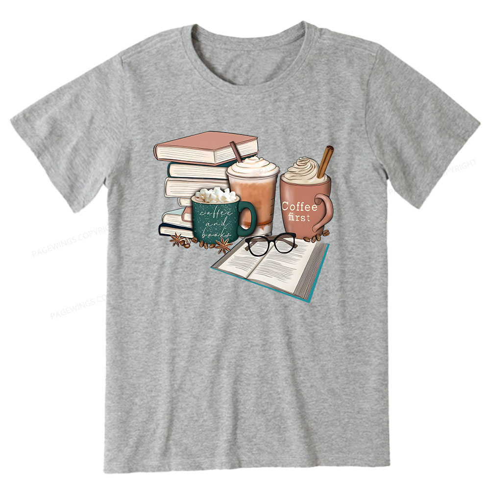 Pagewings Books Lover Coffee Unisex Classic T-shirt