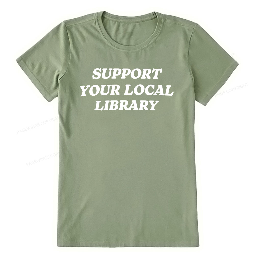 Pagewings Support Your Local Library Unisex Classic T-shirt