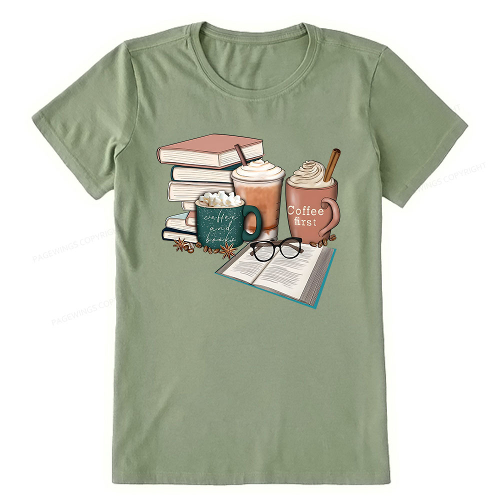 Pagewings Books Lover Coffee Unisex Classic T-shirt