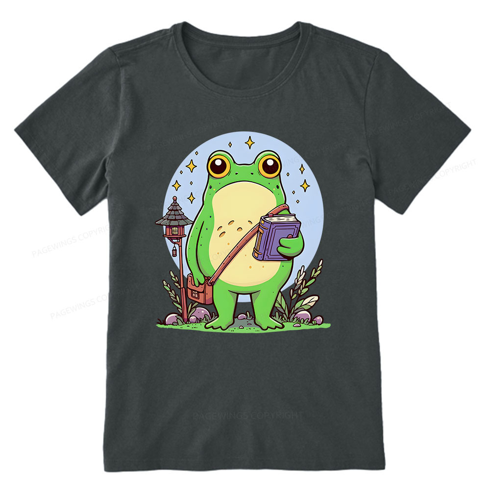 Pagewings Frog Reading Book Unisex Classic T-shirt