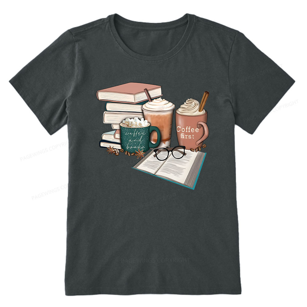 Pagewings Books Lover Coffee Unisex Classic T-shirt