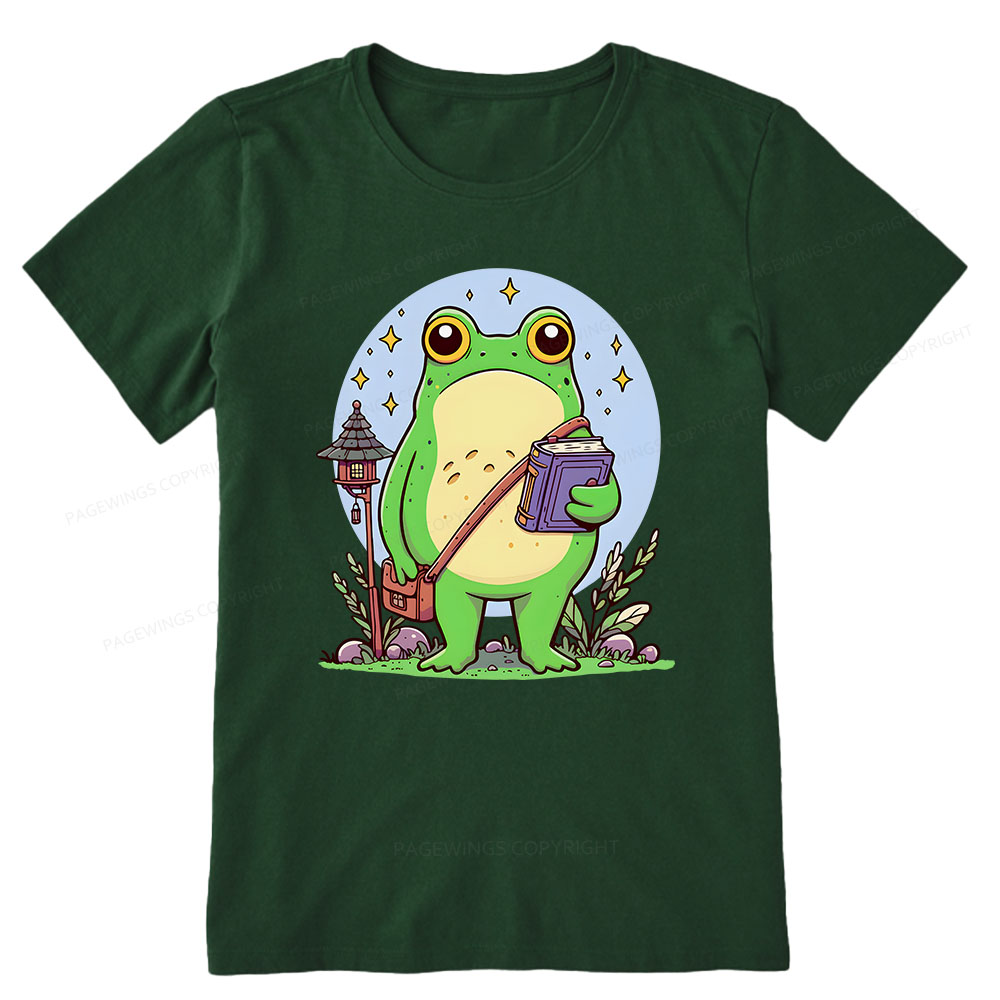Pagewings Frog Reading Book Unisex Classic T-shirt