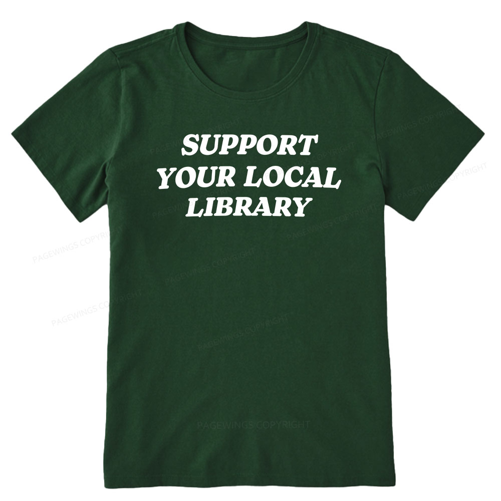 Pagewings Support Your Local Library Unisex Classic T-shirt