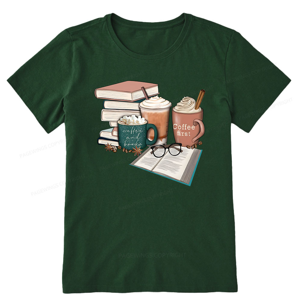 Pagewings Books Lover Coffee Unisex Classic T-shirt