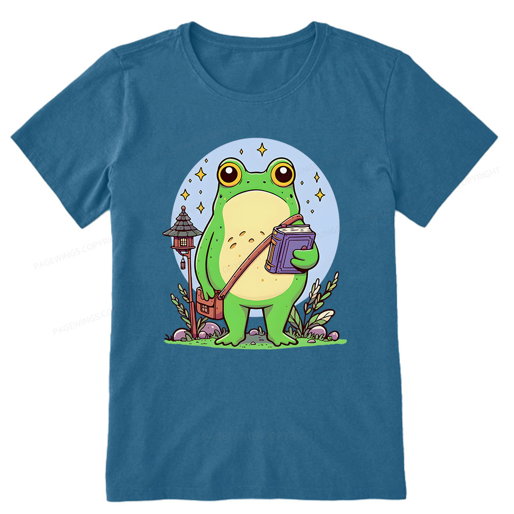 Pagewings Frog Reading Book Unisex Classic T-shirt