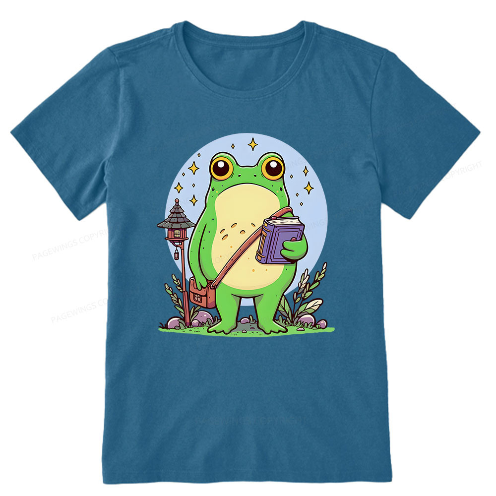 Pagewings Frog Reading Book Unisex Classic T-shirt