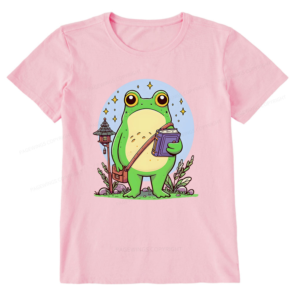 Pagewings Frog Reading Book Unisex Classic T-shirt
