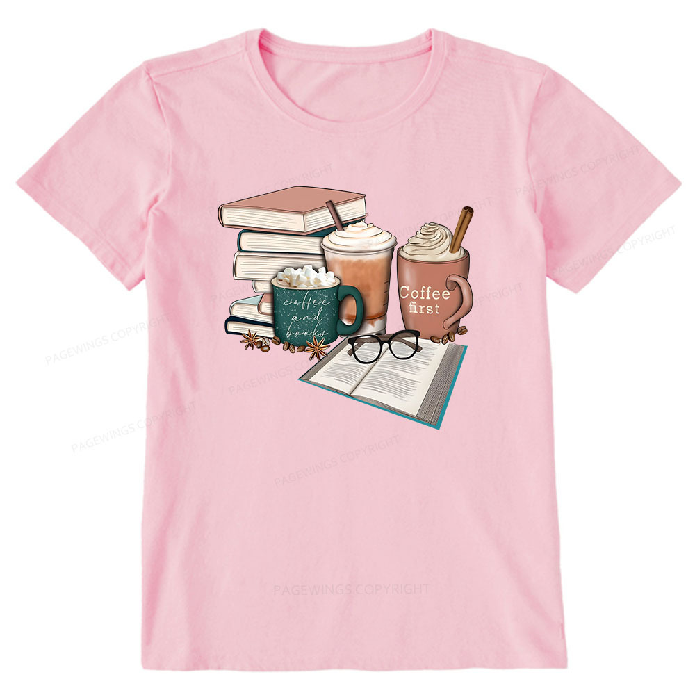 Pagewings Books Lover Coffee Unisex Classic T-shirt