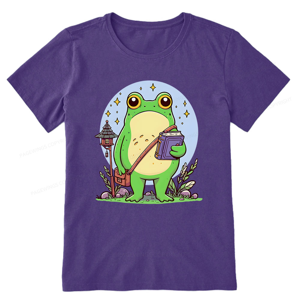 Pagewings Frog Reading Book Unisex Classic T-shirt