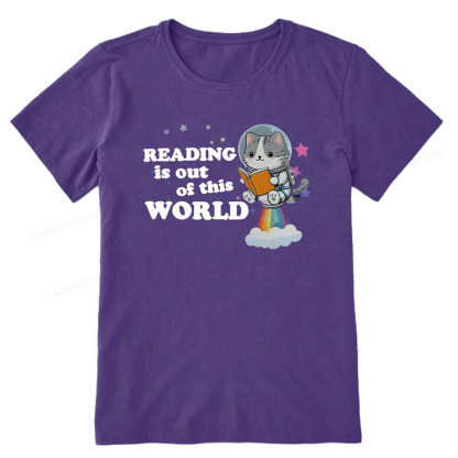 Pagewings Cat Reading in Space Unisex Classic T-shirt