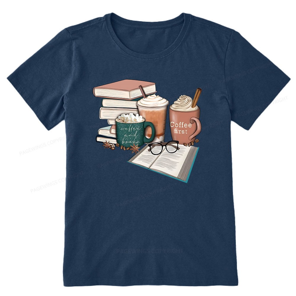Pagewings Books Lover Coffee Unisex Classic T-shirt