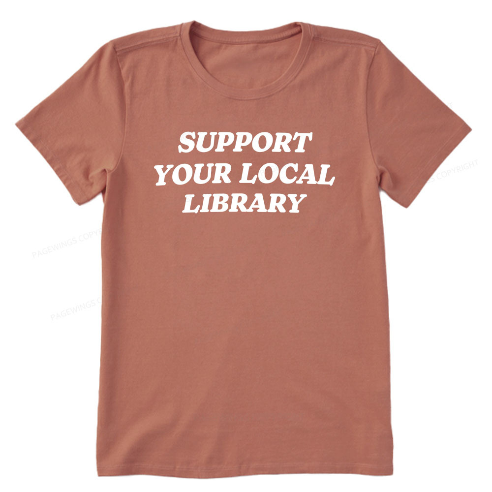 Pagewings Support Your Local Library Unisex Classic T-shirt