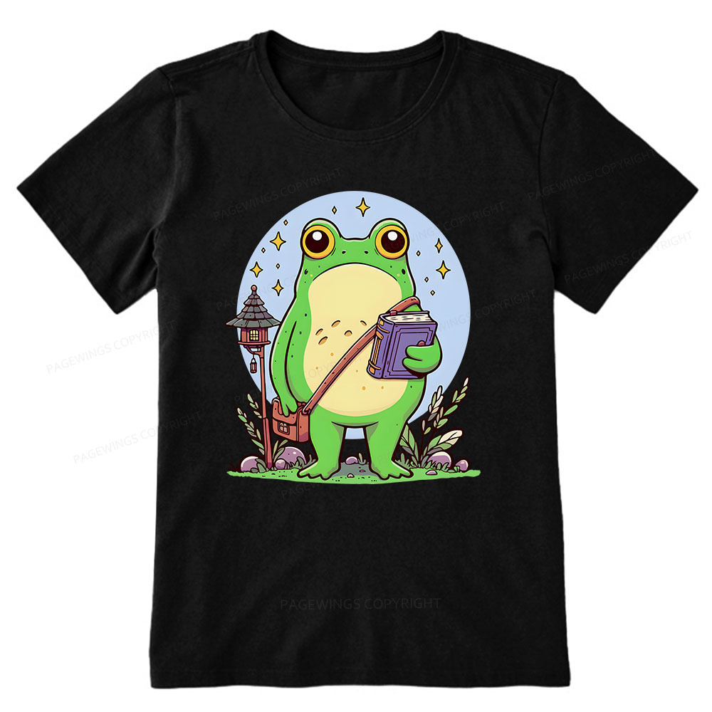 Pagewings Frog Reading Book Unisex Classic T-shirt