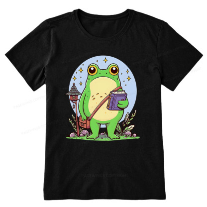 Pagewings Frog Reading Book Unisex Classic T-shirt