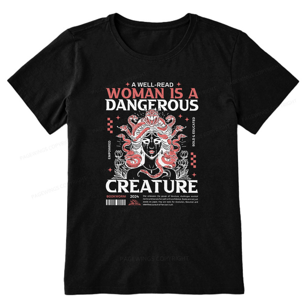 Pagewings A Well-Read Woman is A Dangerous Creature Unisex Classic T-shirt