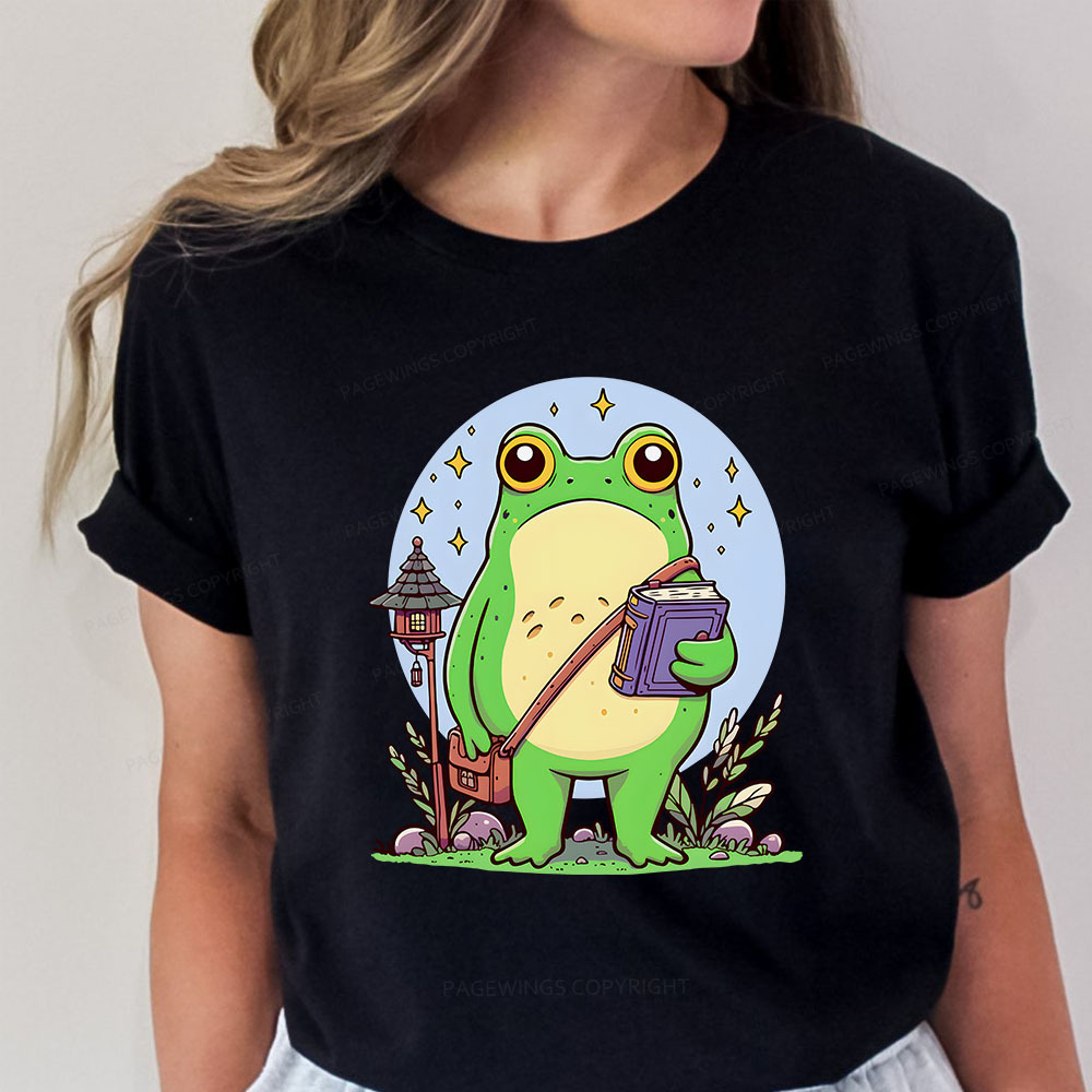 Pagewings Frog Reading Book Unisex Classic T-shirt