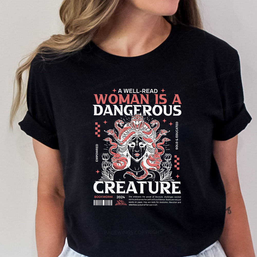 Pagewings A Well-Read Woman is A Dangerous Creature Unisex Classic T-shirt