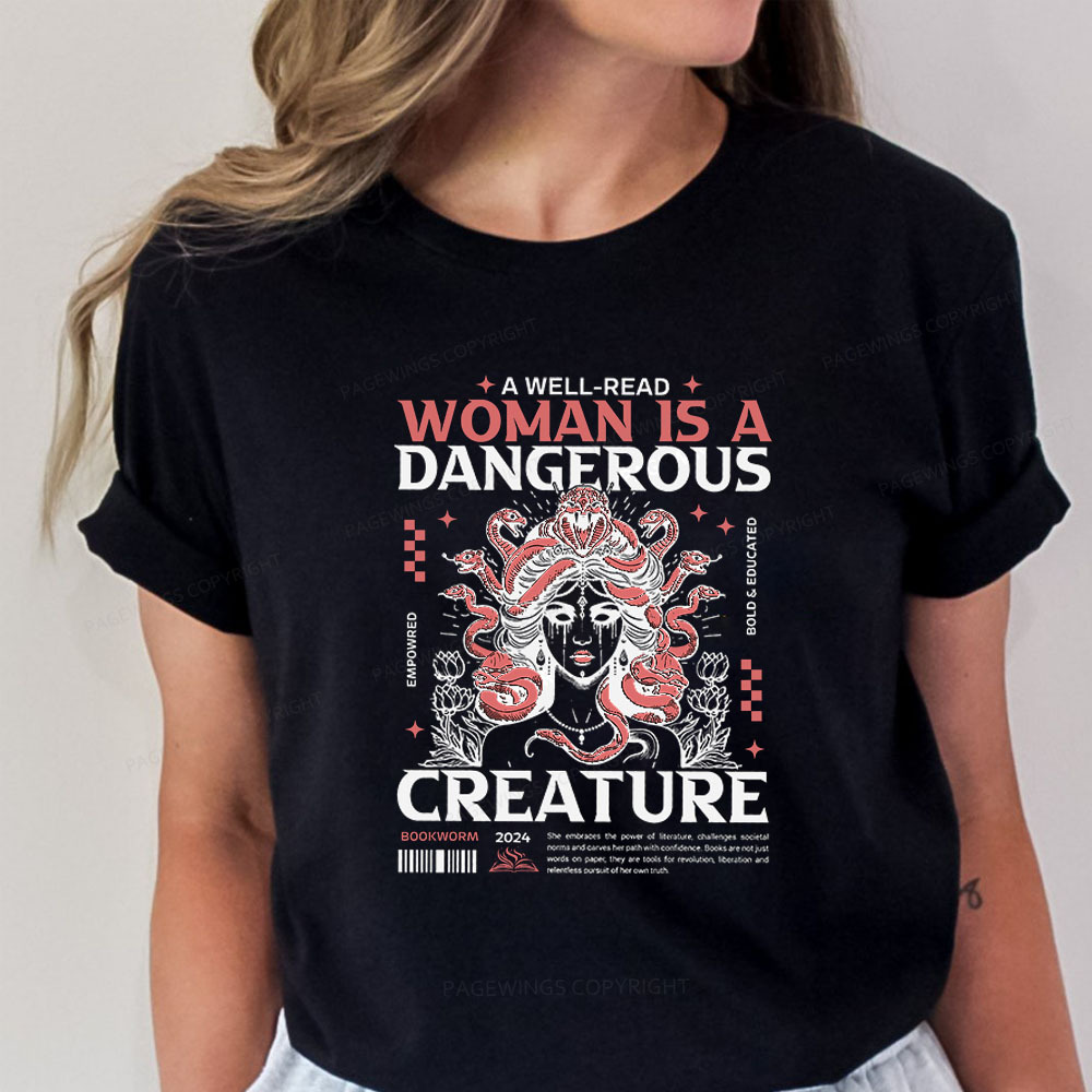 Pagewings A Well-Read Woman is A Dangerous Creature Unisex Classic T-shirt