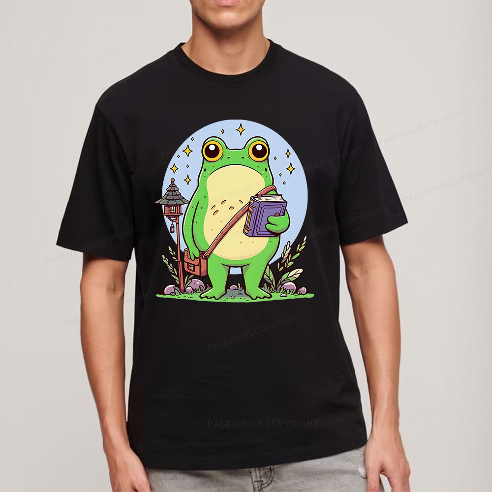 Pagewings Frog Reading Book Unisex Classic T-shirt