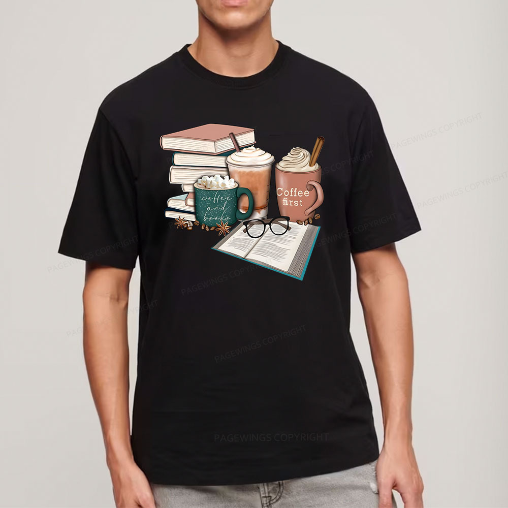 Pagewings Books Lover Coffee Unisex Classic T-shirt