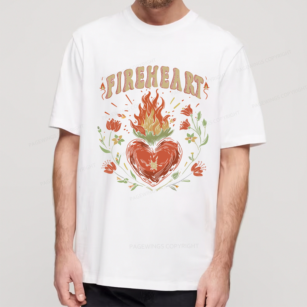 Pagewings Vintage Fire-heart Shirt Unisex Classic T-shirt