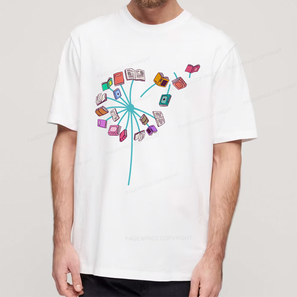 Pagewings Book lover Book flower Reading Fans Unisex Classic T-shirt