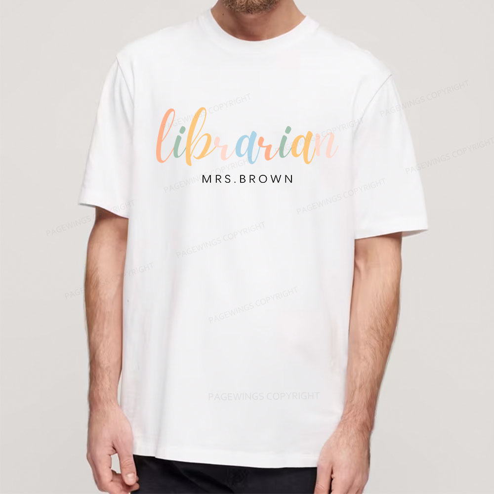 Pagewings Personalized Gift for Librarian Unisex Classic T-shirt