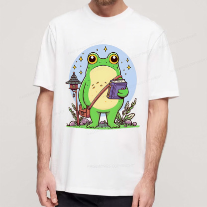 Pagewings Frog Reading Book Unisex Classic T-shirt